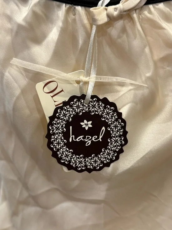 Hazel Silk Lace Camisole Tiered Tank Ivory Black NWT Size Small Romantic - Picture 2 of 8